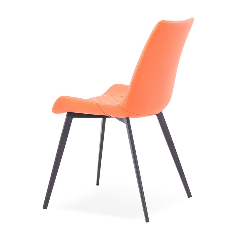 Albieri 18.5'' H Upholstered Side Chair, Orange/Black