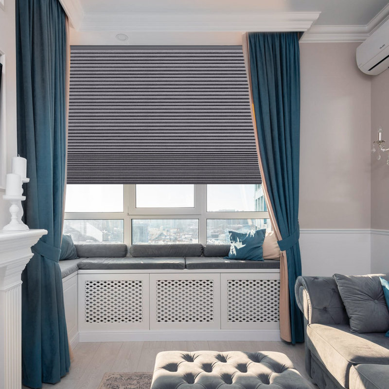  Store alvéolaire occultant, Gris, L 54 po x L 72 po