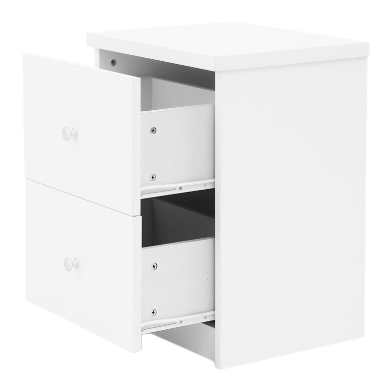 Freya 40.8cm W Bedside Table, White