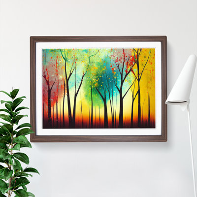 XH1022-8206X Spring Forest Splashed Vol.4 Abstract - Single Picture Frame Print