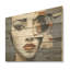 Beige gris, peinture, collage, art africain, art mural sur bois de pin naturel-101401614