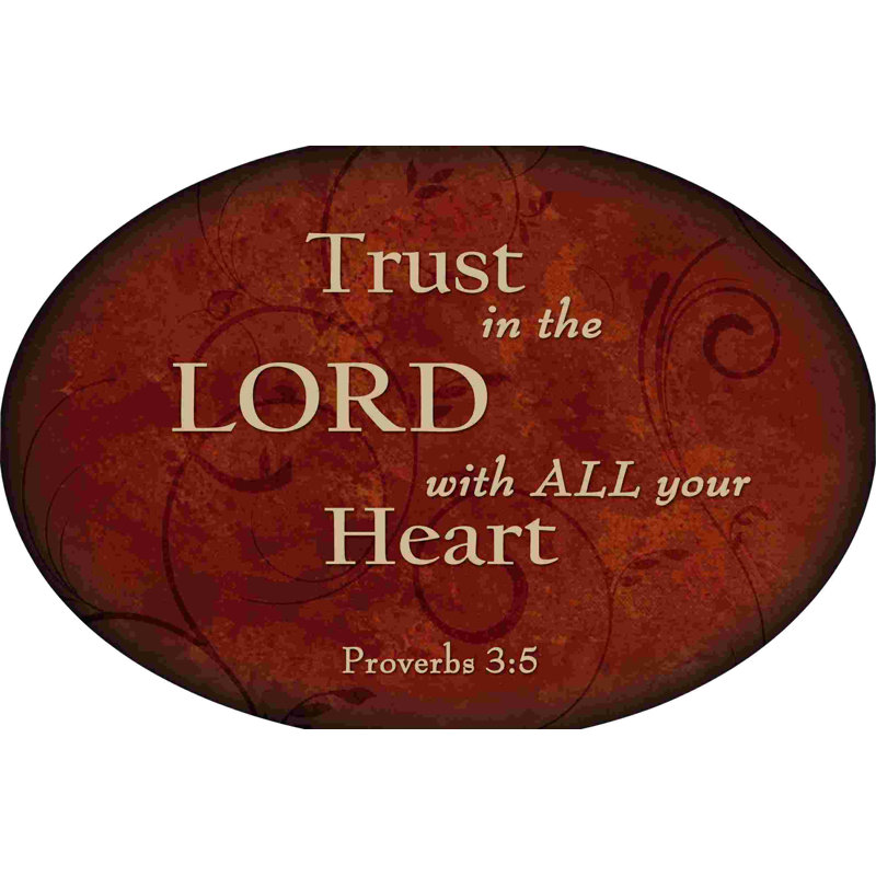 «Trust in the Lord 2», art textuel sur toile tendue, H 8 po x l 12 po