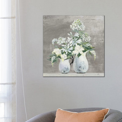 Late Summer Bouquet III Greige 1 Piece Wrapped Canvas Wall Art