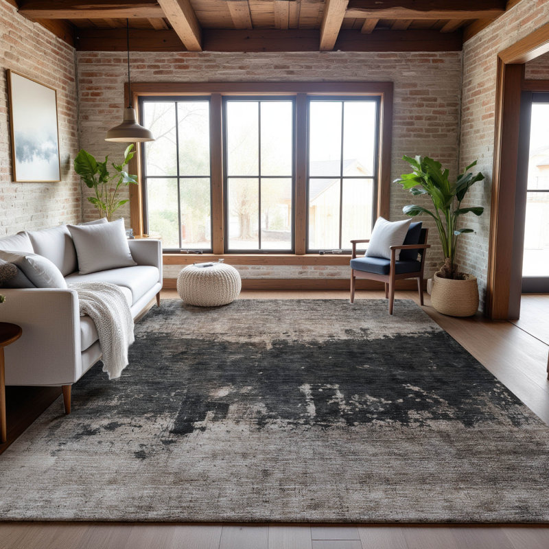Premium Machine Washable Jessie AMF1215 Abstract Rug, Rectangle 10' x 14'