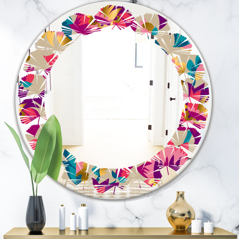 Miroir mural Elegant Blossom, H 23,6 po x l 23,6 po
