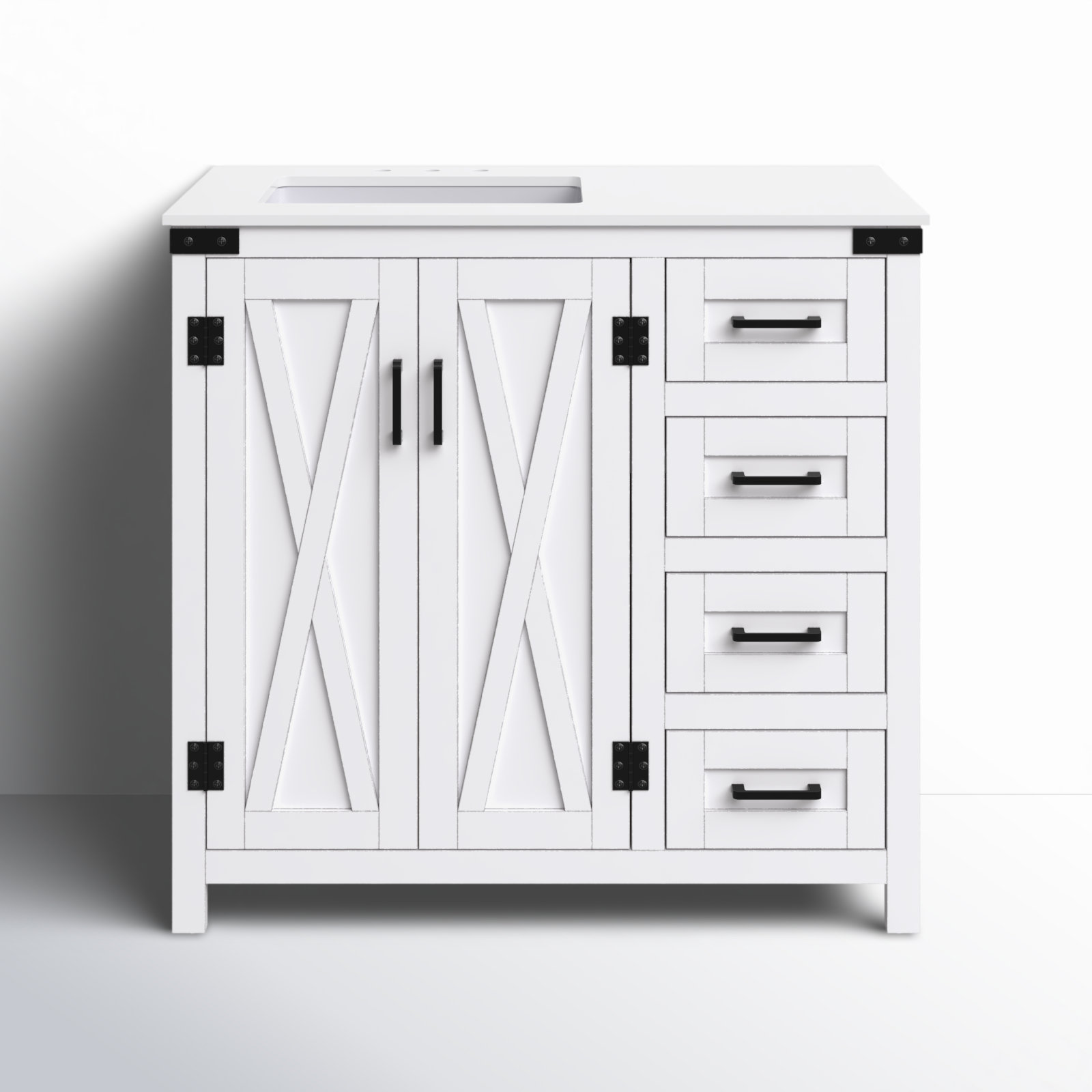Slayton 36'' Single Bathroom Vanity, White