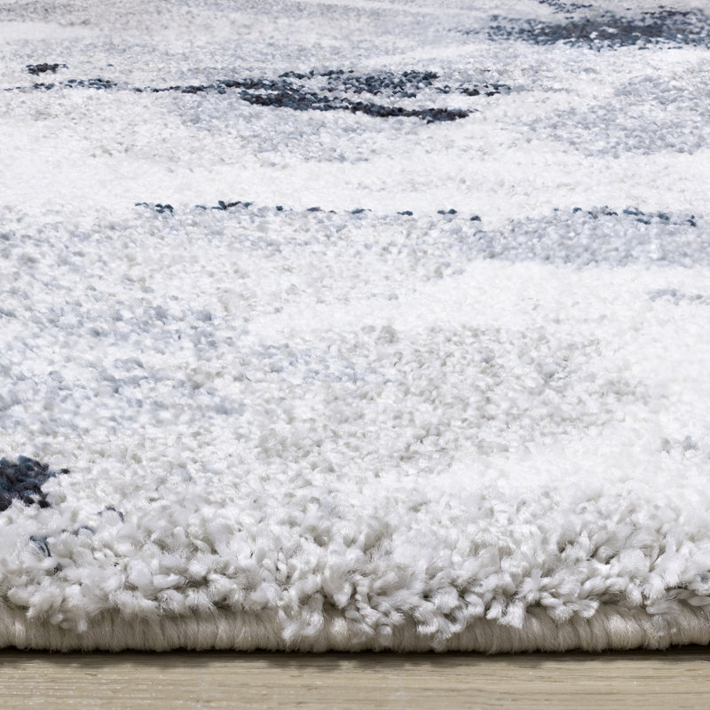 Tapis d'intérieur bleu Mckenzie, Rectangle 2 pi 8 po x 4 pi 11 po