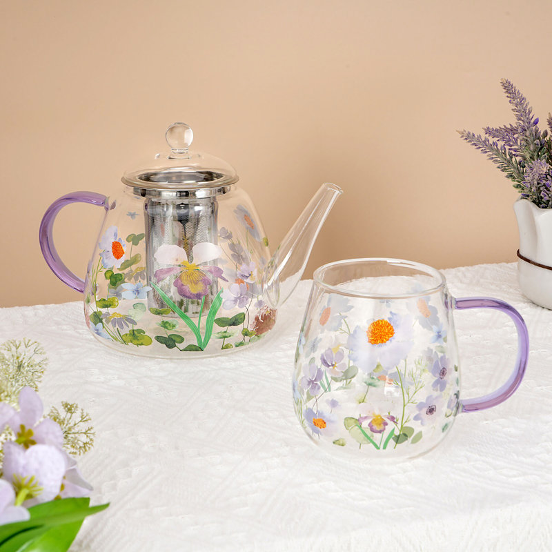 Grande tasse en verre à la camomille résistante à la chaleur 18 oz (535 ml)