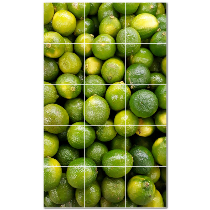 Murale décorative en céramique 6 po x 6 po Fruit Photo