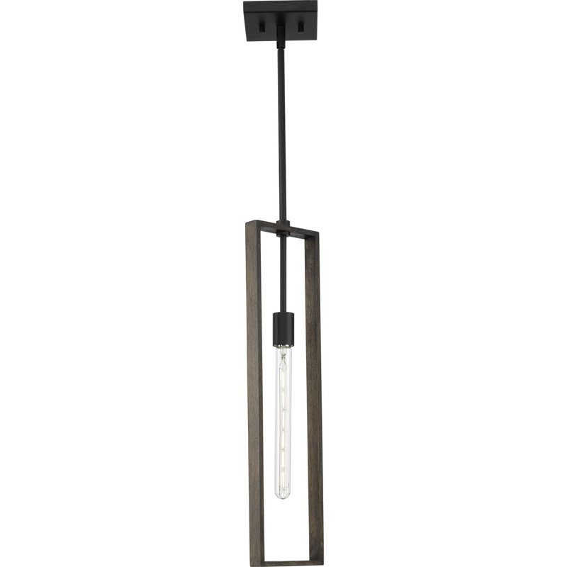 Luminaire suspendu 1 lumière Boundary, Noir mat