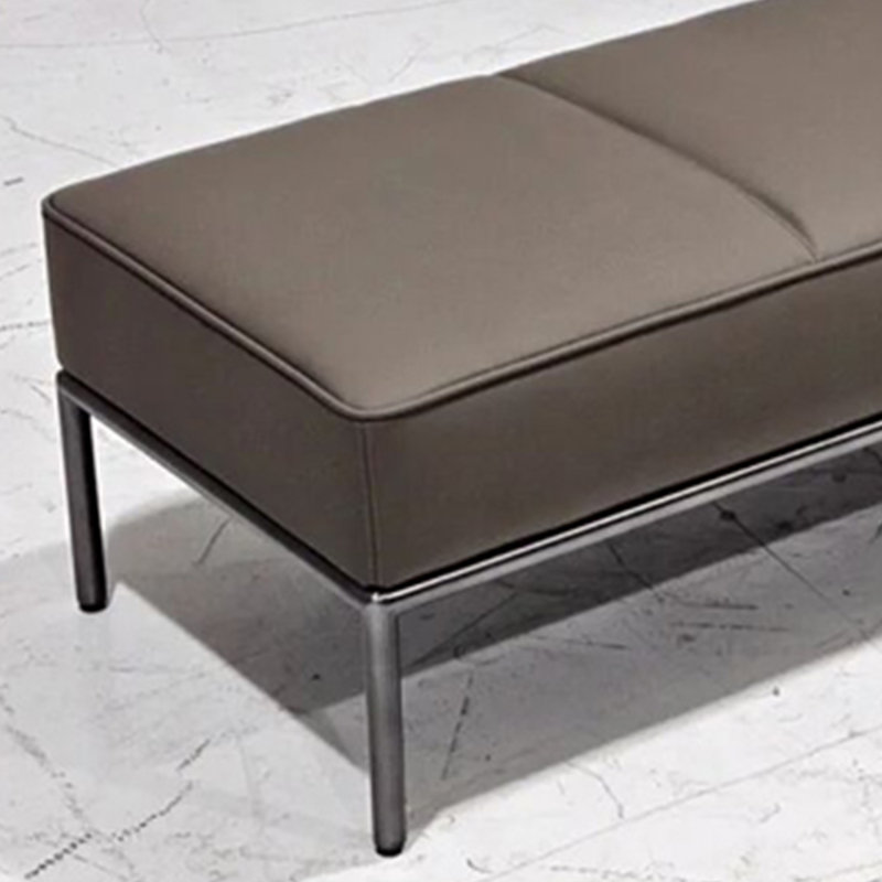 Banc en cuir, H 15,75 po x l 47,24 po x P 17,72 po