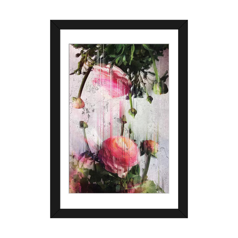 « buttercupss », reproduction d’impression sur toile, Papier d'art encadré noir, Blanc, H 32 po x l 24 po x P 1 po