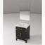 Meuble-lavabo en chêne noir l 24 po x P 18 po avec comptoir en acrylique et miroir - fermeture en douceur, nombreuses options de rangement