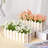 3Pcs Classic Picket Fence Planter Boxes Rectangular Planters Window Box Design For Outdoor Plants