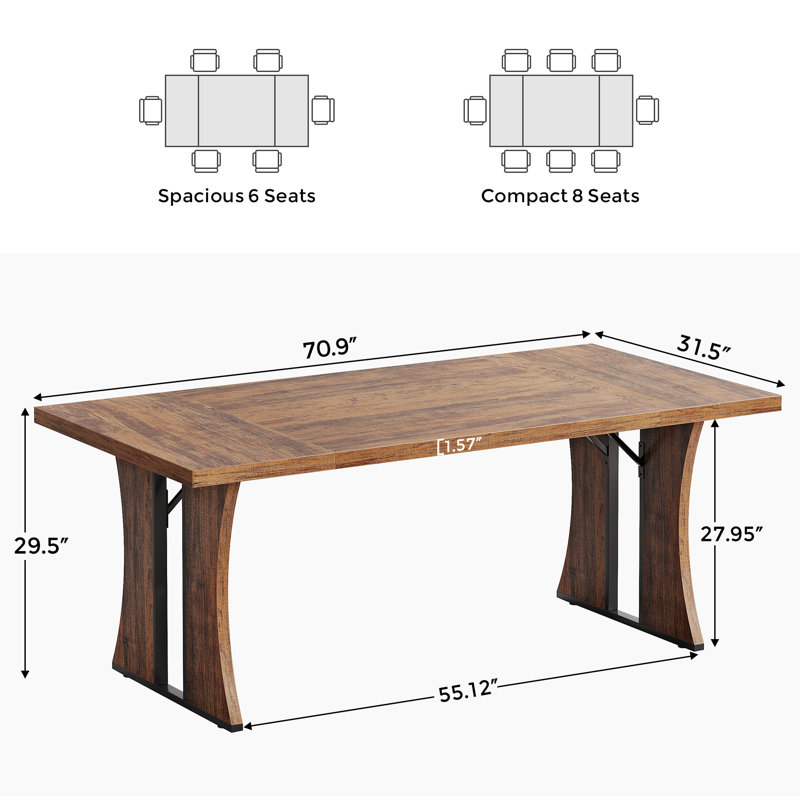 Table de salle à manger Alionna, Brun