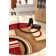 Tamia Power Loom Red/Brown/Ivory Modern Geometric Rug