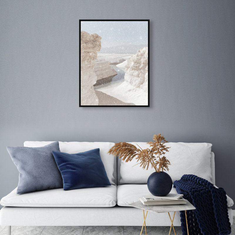 Desert Sapphire Print by Oliver Gal, 21"H x 17"W, Black Floater Frame
