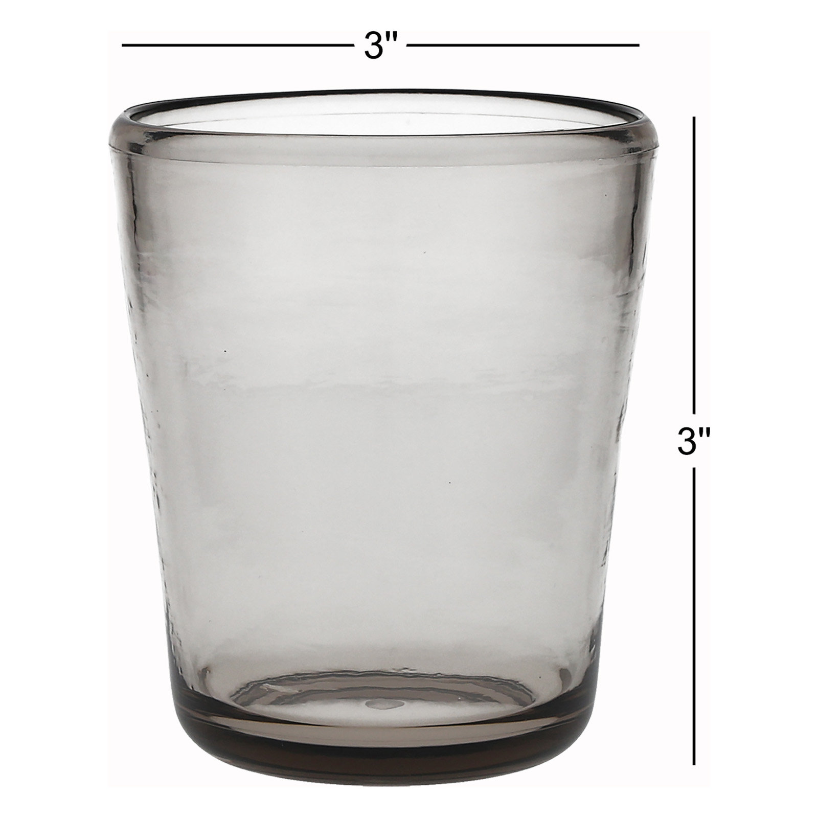 Veranda Drinking Glass, Gray