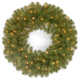 The Holiday Aisle® 24 in. North Valley Spruce Wreath with Dual Color LED Lights
