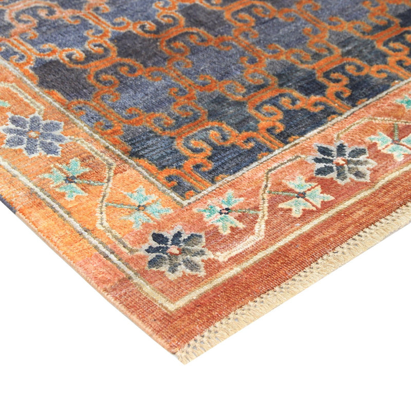 Blue Transitional Wool Rug - 7'10" x 10'1"
