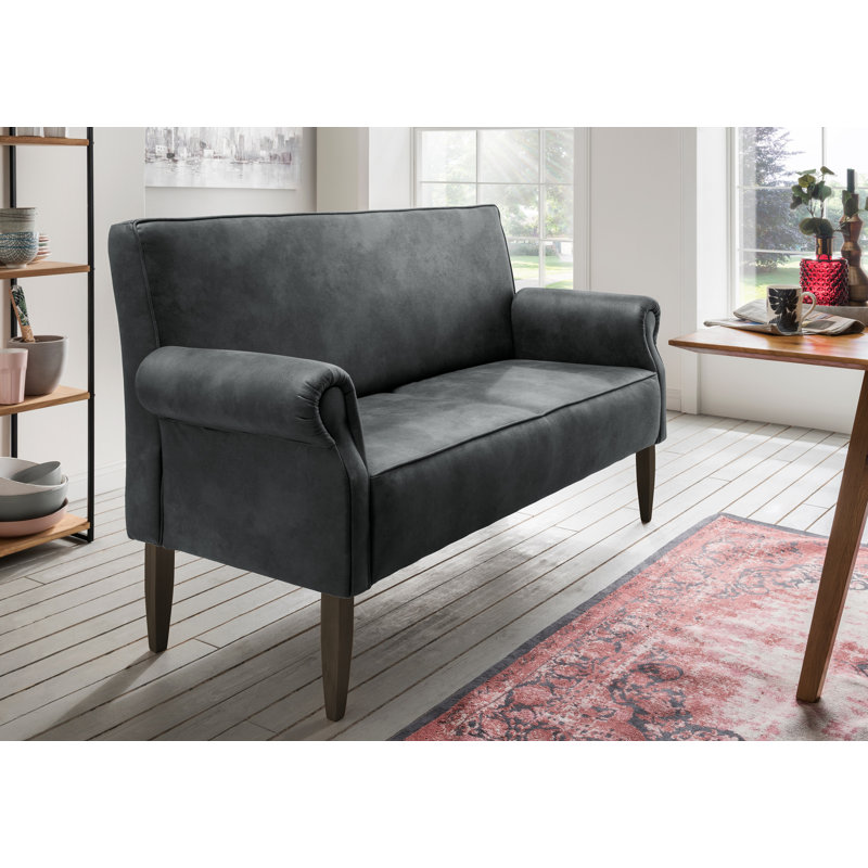 Andrew Upholstered Bench, Brown, Anthracite