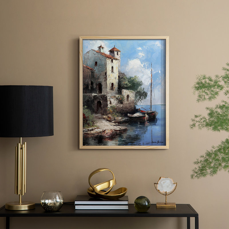 «LANDSCAPES Series CECVII», reproduction encadrée - bois massif, Naturel, H 15 po x l 12 po