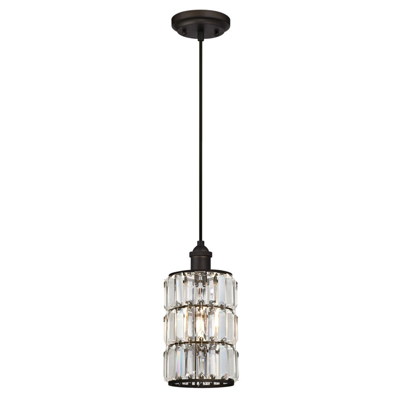 Etta 1 - Light Single Pendant, 161cm H x 15cm W x 15cm D, Black