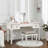 Mirrored Vanities Desk With Drawers, Bedroom Makeup Vanity Table Set With Mirror And Stool, Flip Up Dressing Table For Women, Girls, And Modern Spaces-178312126