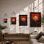 Industrial Sunset Geometric - Framed Print-1134776227-1134776228