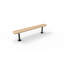 Banc revêtu de tissu, mauve, perforé, 6 pi, sans dossier, surface-935426371-1022800967