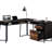 L-Shaped Desk, Dark Walnut finish