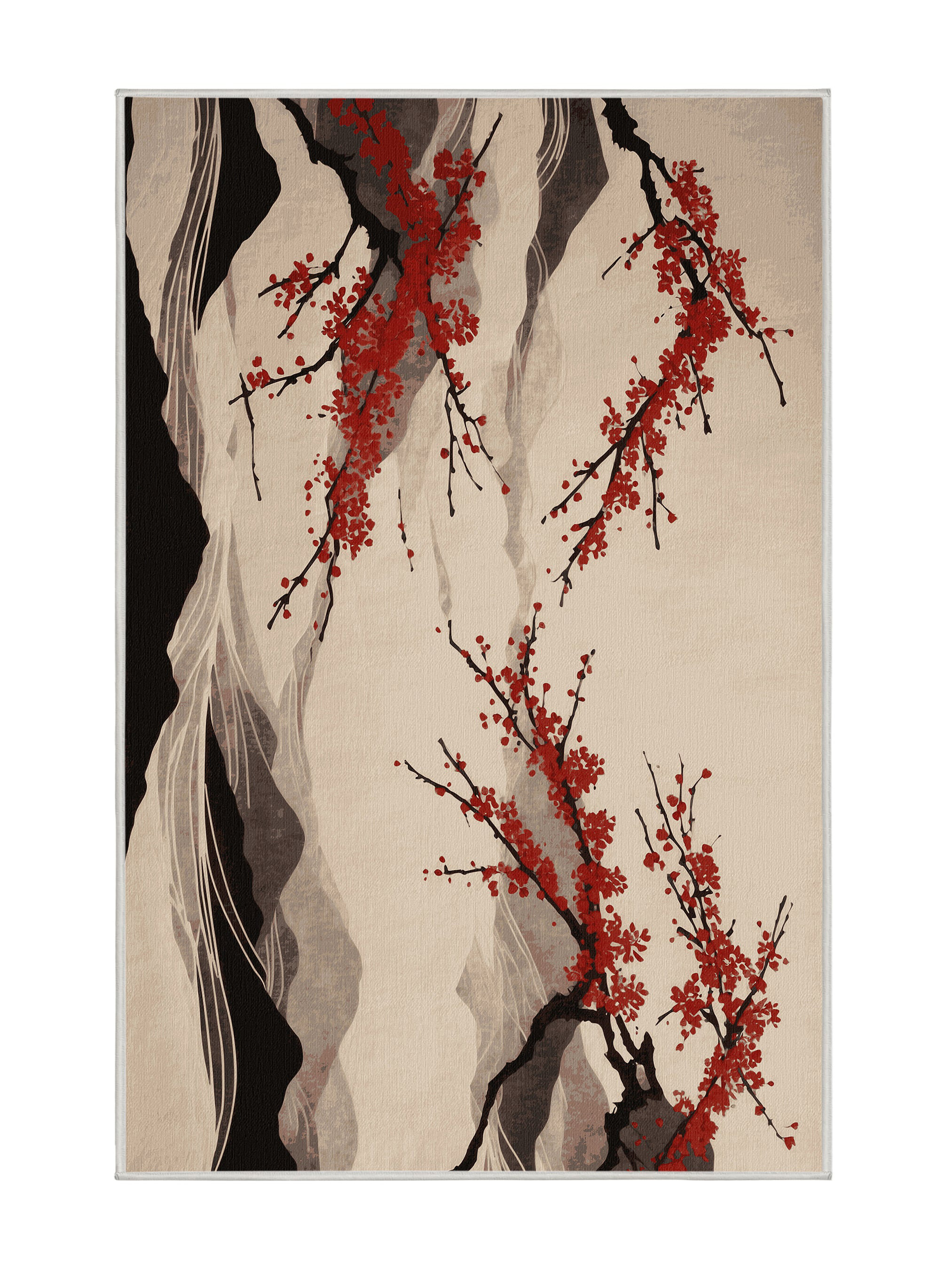 Crimson Drift Petals Three Tier Pants