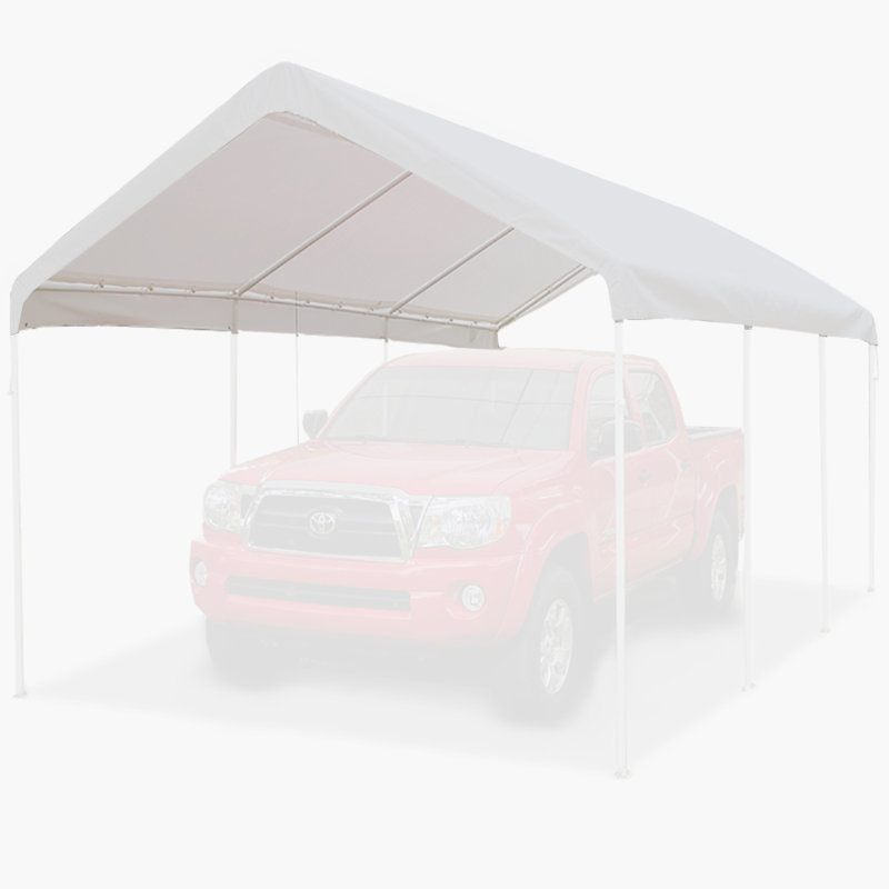 Universal Replacement Drawstring Roof Cover, White, 2"H x 144" W x 240"D
