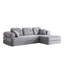 Canapé d'angle à compression, canapé méridienne en velours côtelé de 264 cm, style moderne et portable pour la maison familiale-164200996