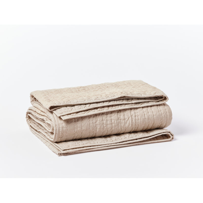 Hazel Chambray Queen Handstitched Organic Cotton Quilt