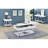 Contemporary Style White 1Pc Sofa Table High Gloss Finish Chrome Frame Console Table Gorgeous Living Room Furniture