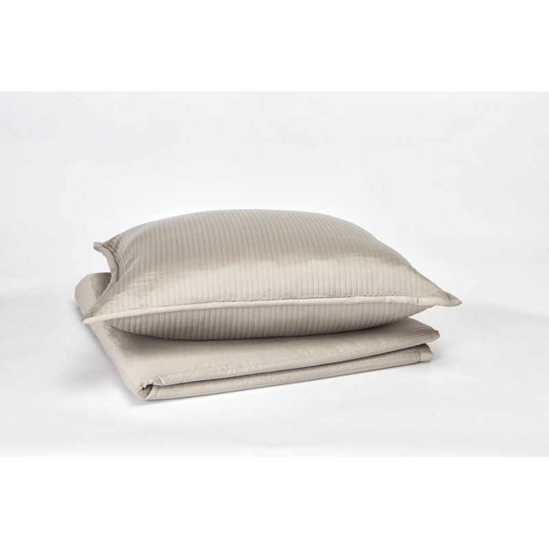 Linea Coverlet, Taupe, King Coverlet + 3 Euro Shams