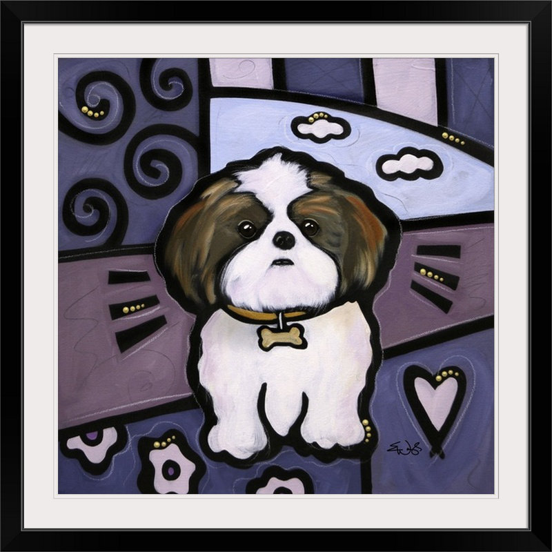 «Shih Tzu Pop Art» par Dunadry, impression, H 35 po x l 35 po x P 1,5 po, Toile