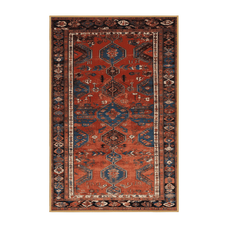 Tapis brun lavable à la machine, Rectangle 5 pi x 8 pi