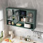 Armoire murale de rangement en verre à quatre portes pour salle de bain