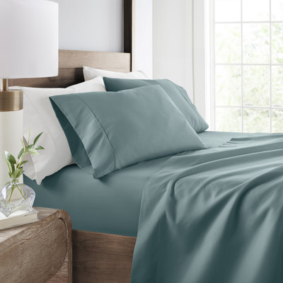 Byourbed Queen Comforter Set - "Me Sooo Comfy" Plush Coral Fleece Bedding In Smoke Blue