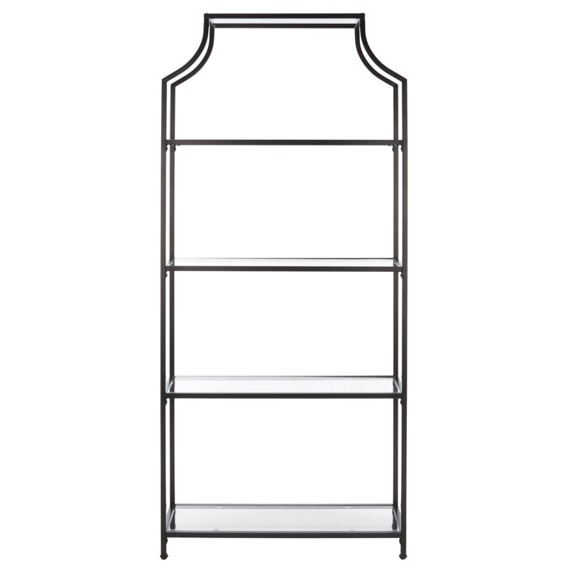 Castaic Etagere Bookcase, Matte Black