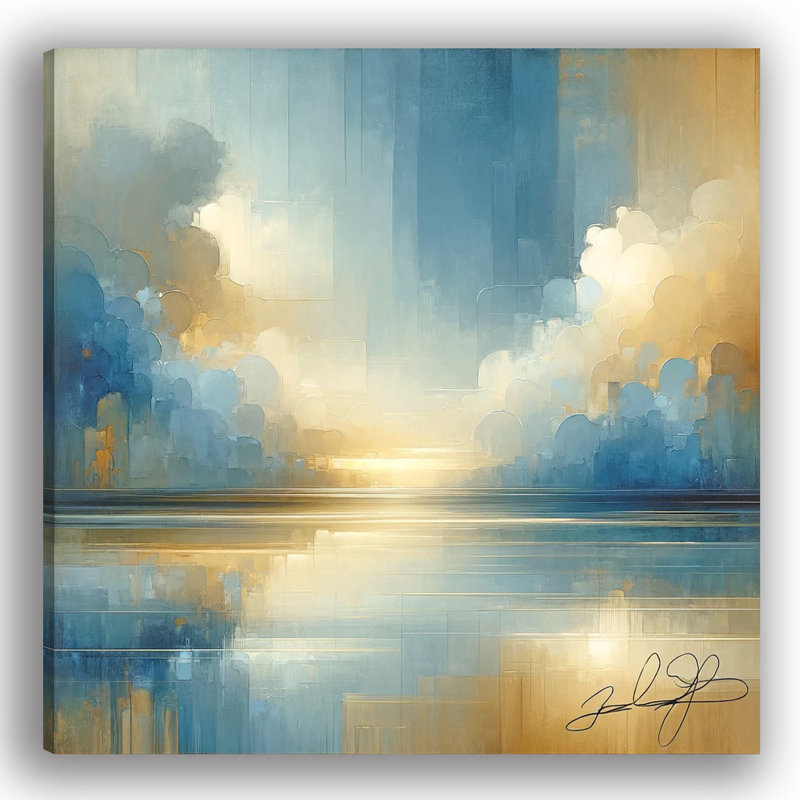«Sunset Serenity Abstract», reproduction sur toile tendue, H 40 po x l 40 po x P 1,5 po