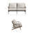 Saratoga Outdoor Teak Wood Loveseat In Pebble-123103179