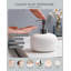 Ensemble d'accessoires de salle de bain en relief 4 pièces, ensemble d'accessoires de salle de bain en céramique blanc
