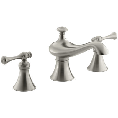 Revival Bath-Mount Bath Faucet Trim for High-Flow Valve with 6-5/8" Spout, Traditional Lever Handles, Valve Not Included