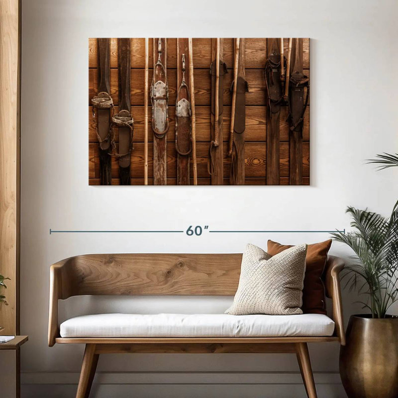Collection de ski en bois Sireci, H 30 po x l 45 po