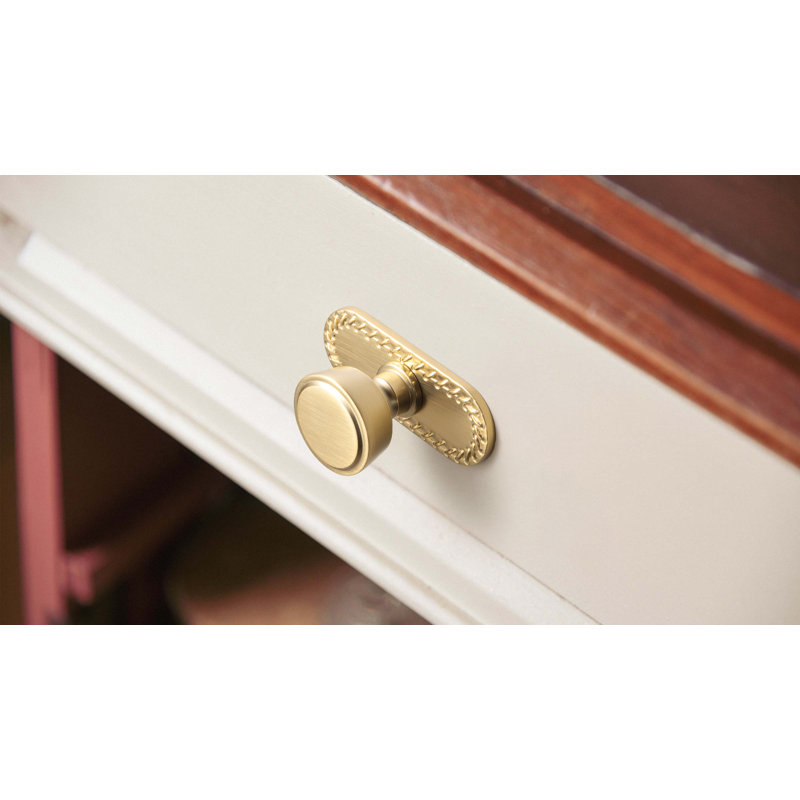 1.23" Diameter Mushroom Knob With Backplate(G016), Champagne Bronze