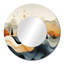 «Teal Orange Line Art Landscape», art décoratif en ligne, miroir mural-99618540
