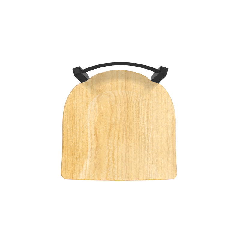 Tabouret de coiffeuse en métal Catalina, Bois - chêne naturel, Étain